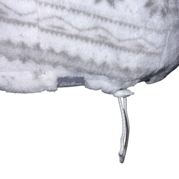 Eddie Bauer women’s size small Nordic Fair aisle 1/4 zip logo bungee hem - Picture 6 of 10